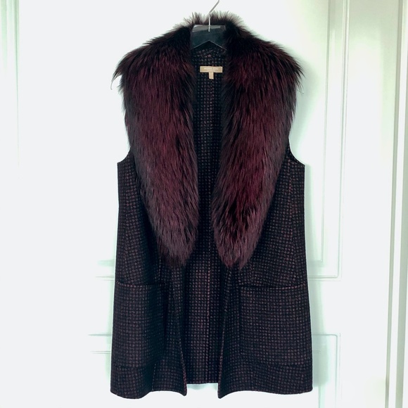 Michael Kors Collection Fox Fur Vest, Open Front - Picture 10 of 10
